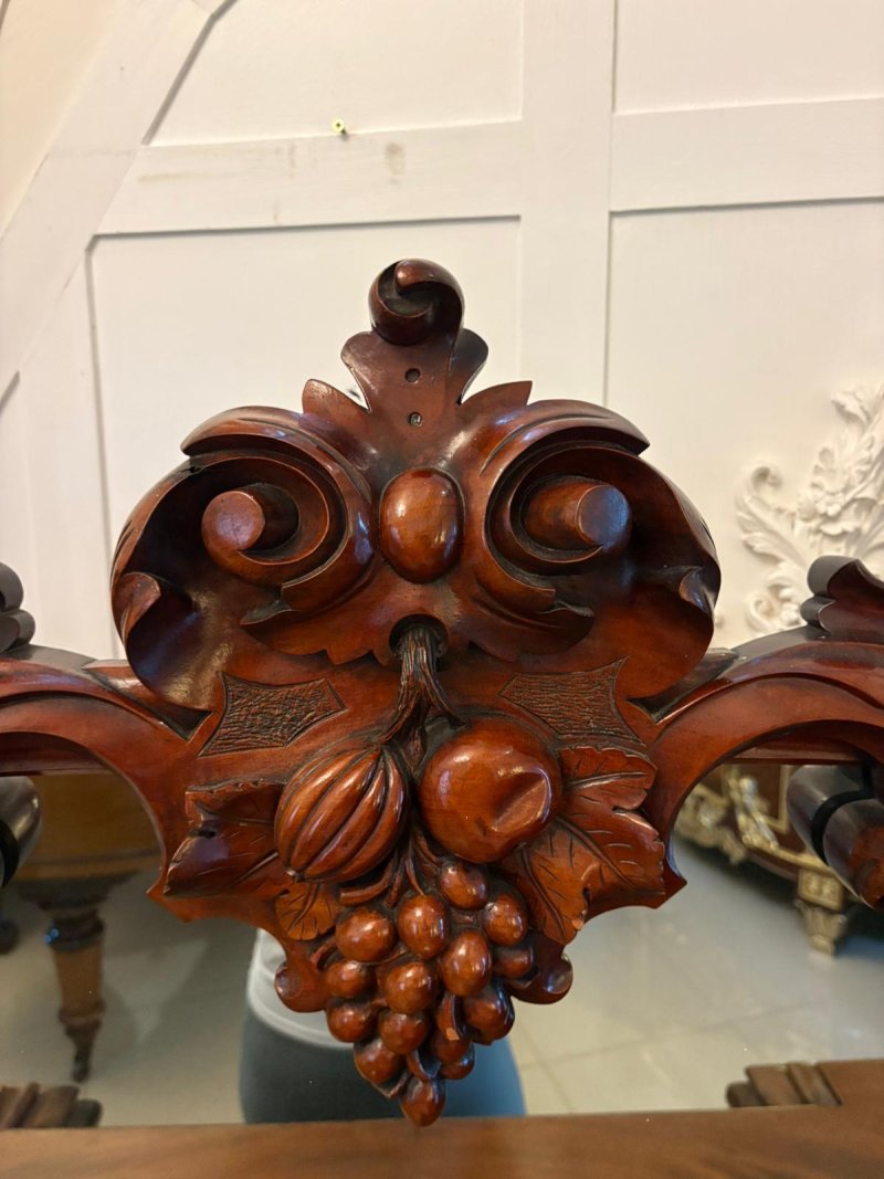 Outstanding Quality Antique Victorian Carved Mahogany Mirror Back Sideboard